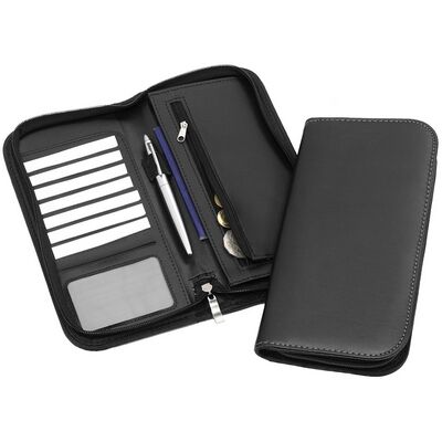 Deluxe Zip Travel Wallet with RFID Protection