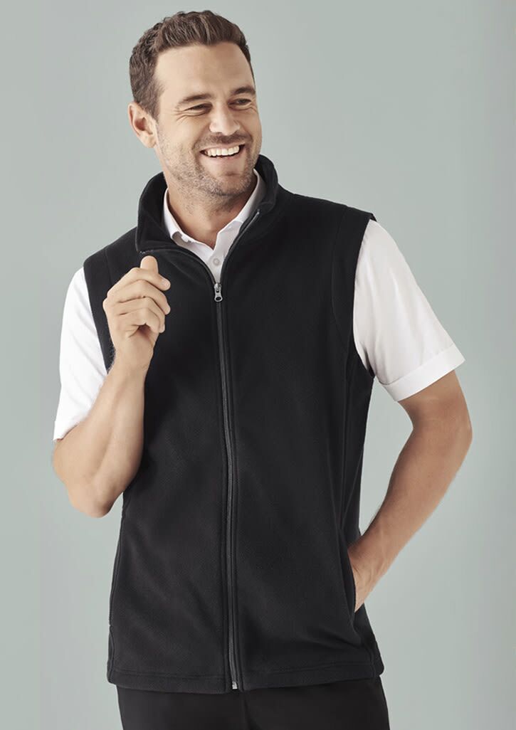 Mens Plain Micro Fleece Vest